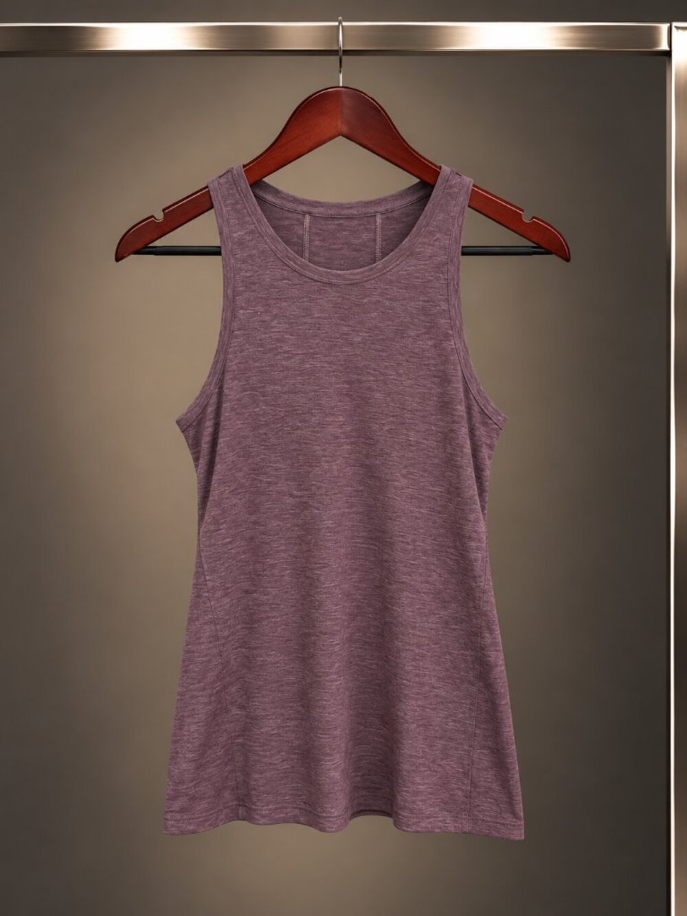 lululemon Box It Out Tank Heathered Mauve Muscle Tank Deep Armholes 0